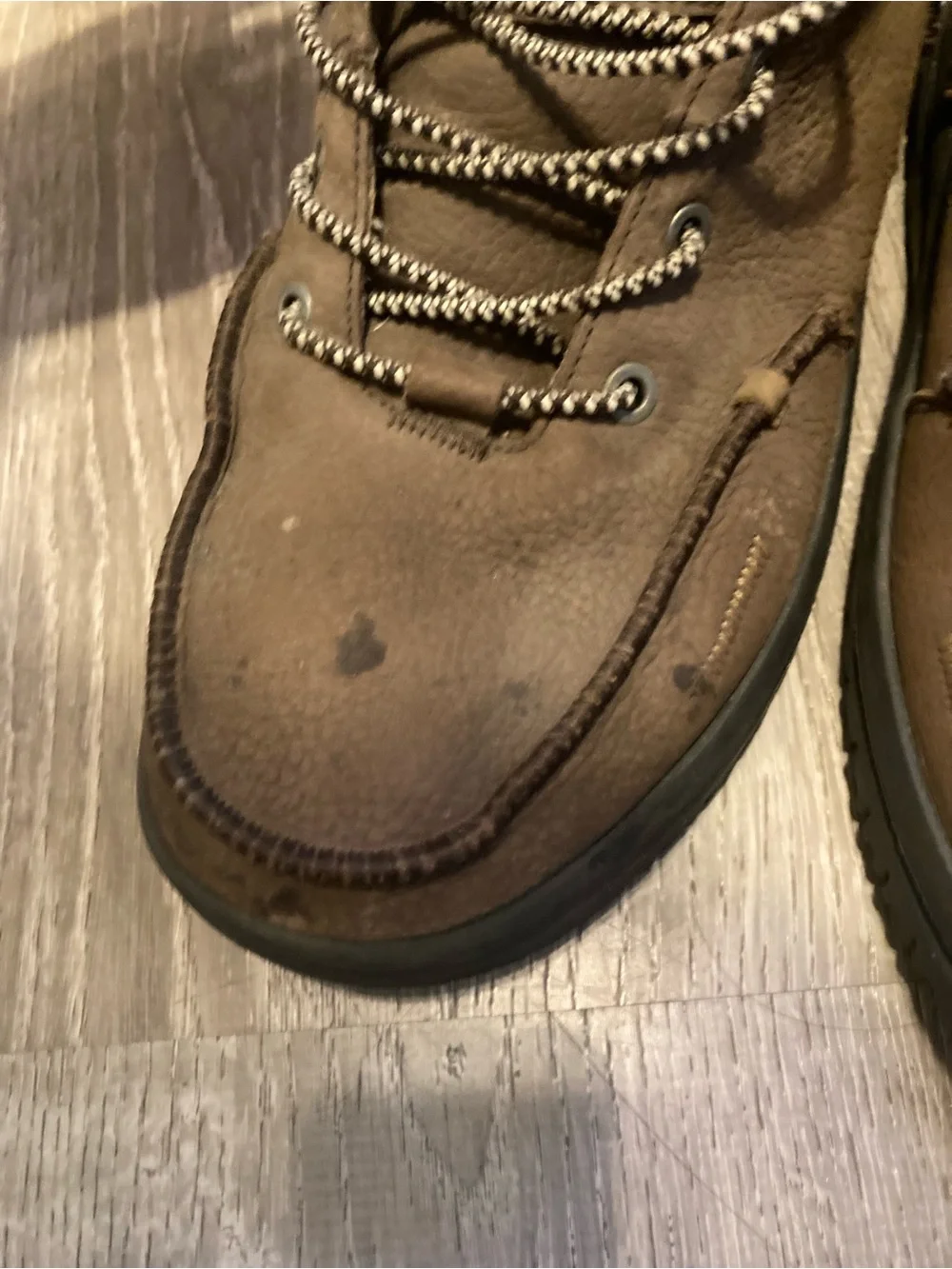 Hey Dude Men's Brown Leather Winter Lace-Up Boots Size M9